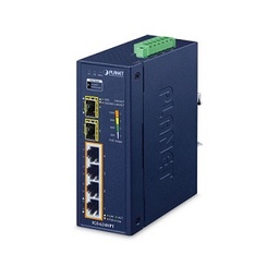 [IGS624HPT] Planet - IGS624HPT - Industrial Switch 4-Port 10/100/1000T 802.3at PoE + 2-Port 100/1000/2500X DIN-Rail Wall Mount.