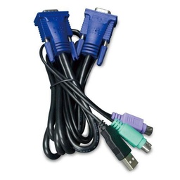 [KVM-KC1-1.8] Planet - KVM-KC1-1.8 - 1.8M USB KVM Cable with built-in PS2 to USB Converter.