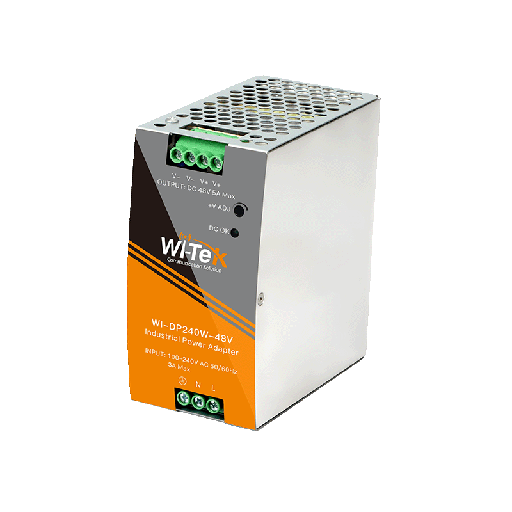 [WI-DP240W-48V] WI-TEK - WI-DP240W-48V - DIN-Rail PSU Industrial Power Supply 48V-240W 100~240 VAC, -20~+70.