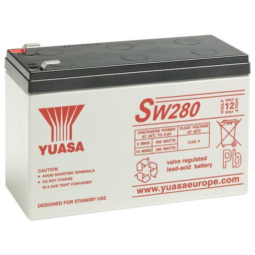 [SW280] Yuasa - SW280 - High Rate Industrial VRLA Battery 12V 280W.