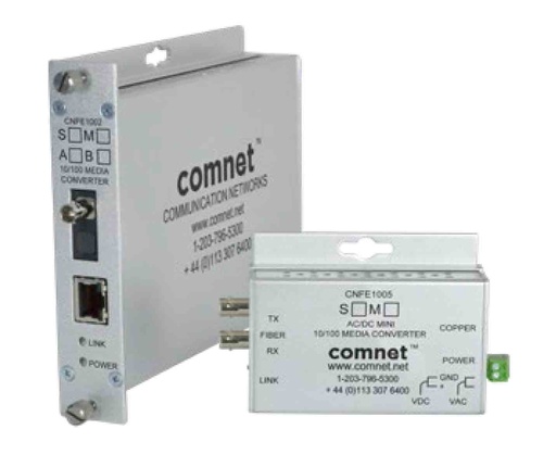 [CNFE1002S1B] Comnet - CNFE1002S1B - Media Converter 10/100 Mbps Ethernet RJ45 to FO Singlemode 1550/1310nm ST 1-Fiber, upto 20km.