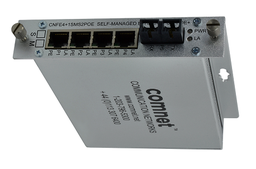 [CNFE4+1SMSS2POE/SC] Comnet - CNFE4+1SMSS2POE/SC - 5 Port 10/100 Mbps Ethernet Self-managed Switch 1FX, with PoE+ on 4TX, 2 Fiber SC, Single Mode 9/125μm, 16 dB, up to 48 km (30 mi).*PSU PS48VDC-5A sold separately