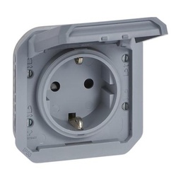 [069571L] Legrand - 069571L - Plexo™ - German standard socket outlet with screw terminals - Grey - mechanism