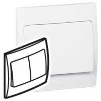 [281002] Legrand - 281002 - Mallia™ Single pole switch 2-Gang 1-Way 10A White.