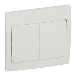 [281003] Legrand - 281003 - Mallia™ Single pole switch 2-Gang 2-Way 10A White.