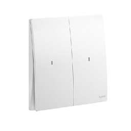 [281012] Legrand - 281012 - White 2-Gang 1 Way 10A Switch Illuminated.