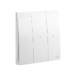 [281014] Legrand - 281014 - White 3-Gang 1-Way 10A Switch Illuminated.