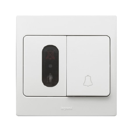 [281045] Legrand - 281045 - Mallia™ Push Button + DND/MUR sign White.