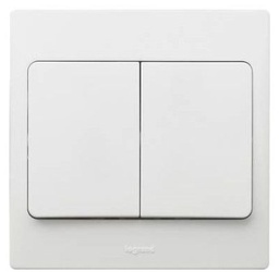 [281053] Legrand - 281053 - Mallia™ Single pole switch 2-Gang 2-Way 20A White.