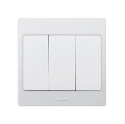 [281055] Legrand - 281055 - Mallia™ Single pole switch 2-Gang 3-Way 20A White.