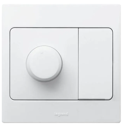 [281084] Legrand - 281084 - Mallia Dimmer Rotary Switch 500W - 2 way - White