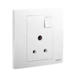 [281132] Legrand - 281132 - Mallia™ British Standard socket outlet Switched 5A 1-Gang White.