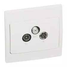 [281157] Legrand - 281157 - Mallia™ Multiple entries TV-SAT socket Star attenuation White.