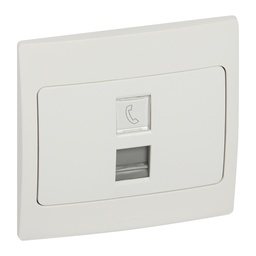 [281160] Legrand - 281160 - Mallia™ Telephone RJ11 socket 4 contracts White.