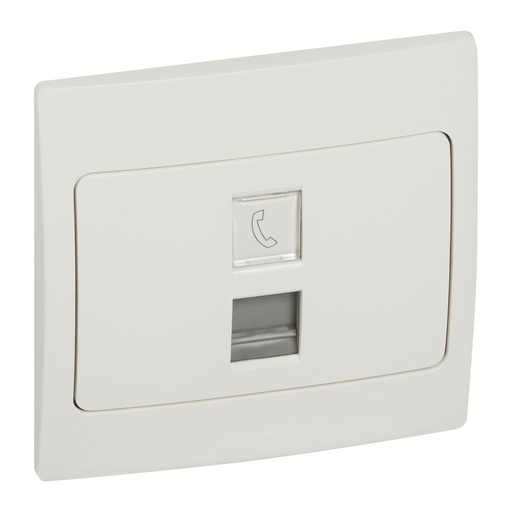[281160] Legrand - 281160 - Mallia™ Telephone RJ11 socket 4 contracts White.