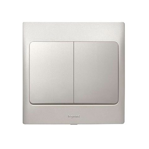 [281403] Legrand - 281403 - Mallia™ single pole switch 10A 250V 2-Gang 2-Way Champagne.