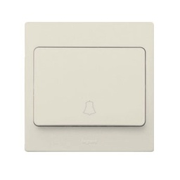 [281440] Legrand - 281440 - Mallia™ Push Button 10A 250V 1-Gang N/O contact w/ bell symbol Champagne.