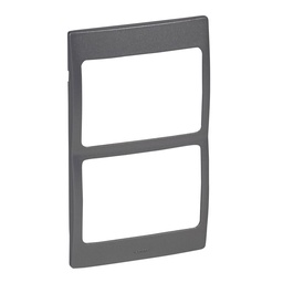 [281956] Legrand - 281956 - Mallia™ Plate 2x 1-Gang Dark Silver.
