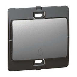 [283040] Legrand - 283040 - Mallia™ Push Button N/O contact with BELL marking 10A Silver.