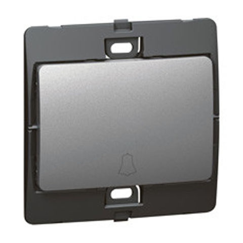 [283040] Legrand - 283040 - Mallia™ Push Button N/O contact with BELL marking 10A Silver.