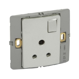 [283132] Legrand - 283132 - Mallia™ British Standard socket outlet Switched 5A 250V 1-Gang Silver.