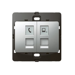 [283166] Legrand - 283166 - Mallia™ RJ11 & RJ45 CAT5e UTP Silver.