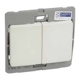 [283203] Legrand - 283203 - Mallia™ Single pole switch 2-Gang 2-Way 10A Pearl.