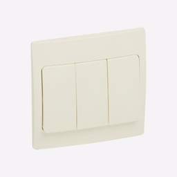 [283204] Legrand - 283204 - Mallia™ Single pole switch 3-Gang 1-Way 10A Pearl.