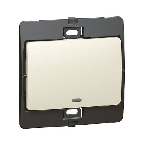 [283210] Legrand - 283210 - Mallia™ Single pole illuminated switch 1-Gang 1-Way 10A 250V Pearl.