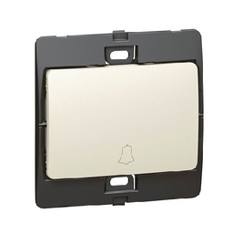 [283240] Legrand - 283240 - Mallia™ Push Button N/O contact with bell marking 10A 250V Pearl.