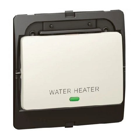 [283262] Legrand - 283262 - Mallia™ Double pole switch Earth link with Water heater marking 1-Gang 1-Way 20A 250V Pearl.