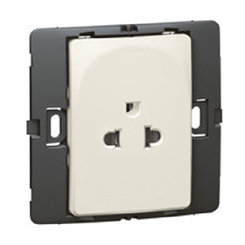 [283303] Legrand - 283303 - Mallia™ Single EU/US Standard socket 2P+E Pearl.
