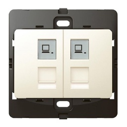 [283365] Legrand - 283365 - Mallia™ Double RJ45 Socket Cat6 Pearl.