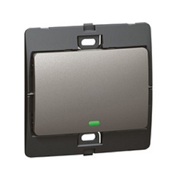 [283410] Legrand - 283410 - Mallia™ Single pole illuminated switch 1-Gang 1-Way 10A 250V Dark Silver.