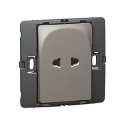 [283500] Legrand - 283500 - Mallia™ EU/US Standard Socket switch 2-P 1-Gang 10A-16A 250V Dark Silver.