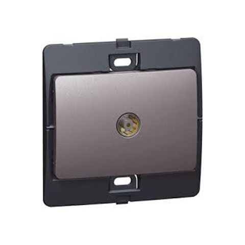 [283551] Legrand - 283551 - Mallia™ TV Female Socket Terminal Outlet (star attenuation 1.5 dB 0-2400 MHz) Dark Silver.