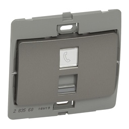 [283560] Legrand - 283560 - Mallia™ Telephone RJ11 socket 4 contracts Dark Silver.