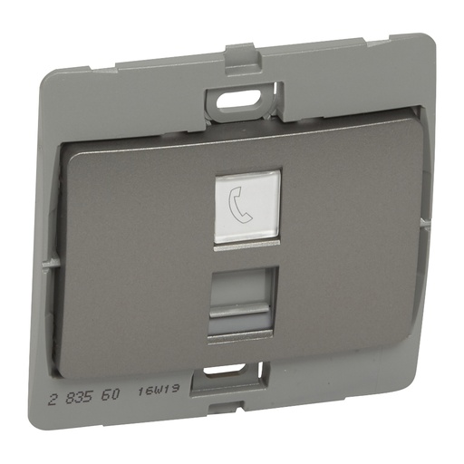 [283560] Legrand - 283560 - Mallia™ Telephone RJ11 socket 4 contracts Dark Silver.