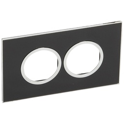 [575553] Legrand - 575553 - Arteor™ Plate British Standard Round 4 Module Mirror Black.