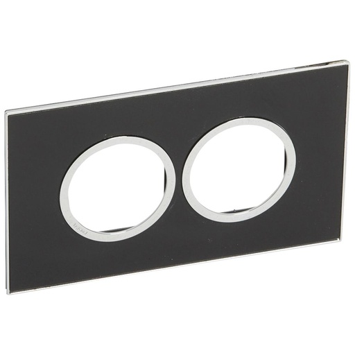 [575553] Legrand - 575553 - Arteor™ Plate British Standard Round 4 Module Mirror Black.