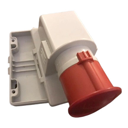 [55558] Legrand - 55558 - P17 Tempra IP44 Red Wall Mount 3P + N + E Industrial Power Socket 16A 240/415 VAC.