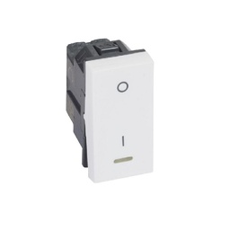 [572014] Legrand - 572014 - Arteor™ 1-Way Double pole switch w/ Red indicator 20A 1 Module White.