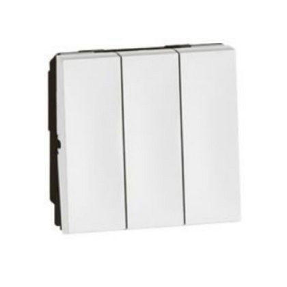 [572043] Legrand - 572043 - Arteor™ Switch 1-Way 20A 250V 3-Gang 2 Module White.