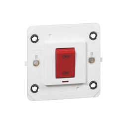 [572087] Legrand - 572087 - Arteor™ Double pole switch w/ Neon 45A 250V 1-Gang White.