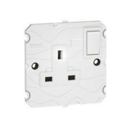 [572140] Legrand - 572140 - Arteor™ Double Pole Socket switched 1-Gang BS 546 5A 2P + E White.