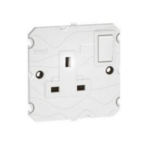 [572140] Legrand - 572140 - Arteor™ Double Pole Socket switched 1-Gang BS 546 5A 2P + E White.