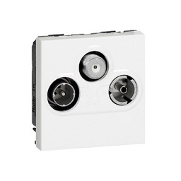 [572172] Legrand - 572172 - Arteor™ TV socket (TV/R/SAT) 2 Module shielded White.