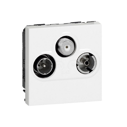 [572172] Legrand - 572172 - Arteor™ TV socket (TV/R/SAT) 2 Module shielded White.