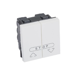 [572219] Legrand - 572219 - Arteor™ Double Push Button for electric roller blinds control 2 Modules White.