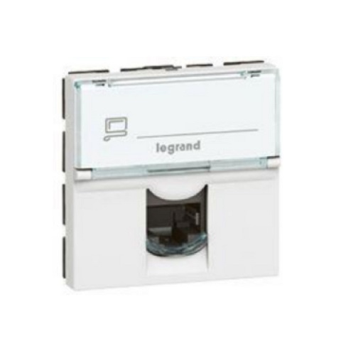 Legrand 572314 Arteor™ Cat6 Socket UTP 2 Module RJ45 Square White.